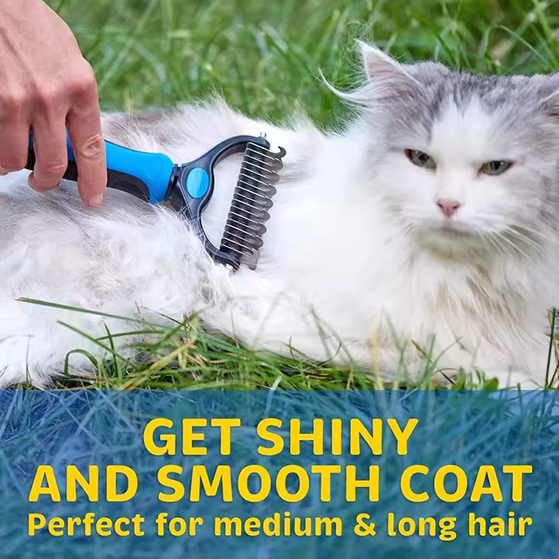 Petananda FurGlide — Double-Sided Pet Deshedding Brush