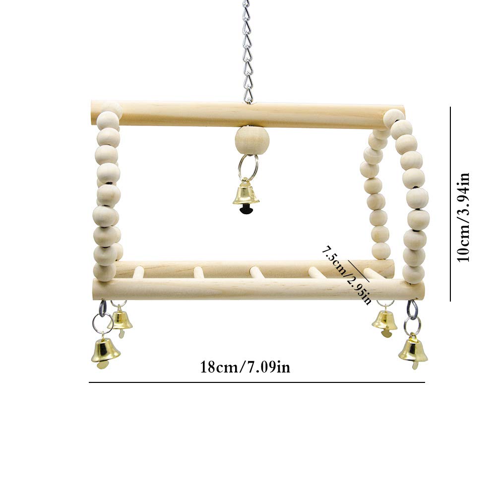 Petananda Bird Parrot Swing Chewing Toys with Bell