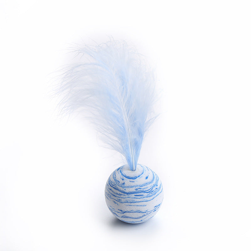 Petananda PounceBall — Feathered Bouncing Cat Toy