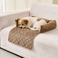 Petananda sofa-style calming dog bed with dog resting