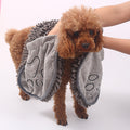 Petananda Chenille Pet Towel Dog Bath Towel — in use