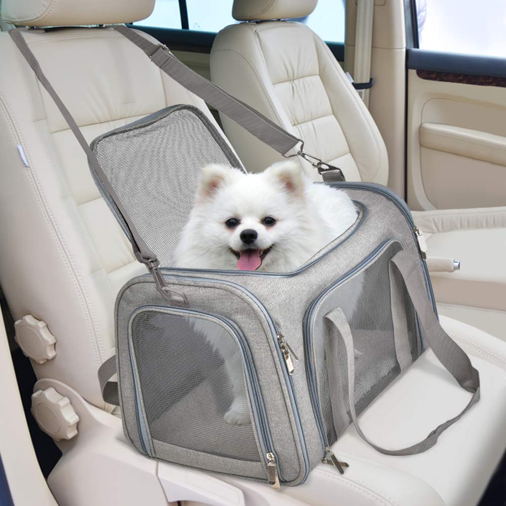 Petananda RoamBag soft-sided pet carrier in car