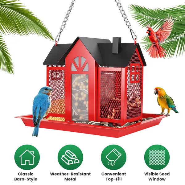 Petananda RoostView hanging barn bird feeder