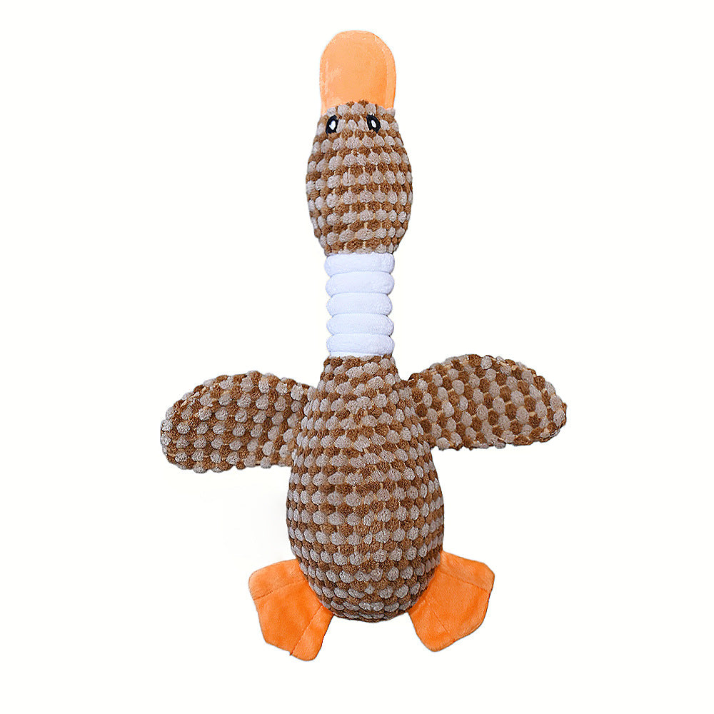 Petananda Dog Toys For Aggressive Chewers, Duck Plush Squeaky Crinkle Chew Toy For Puppies And Small Medium Large Dogs, Interactive Teething Toys To Reduce Boredom And Anxiety — in use