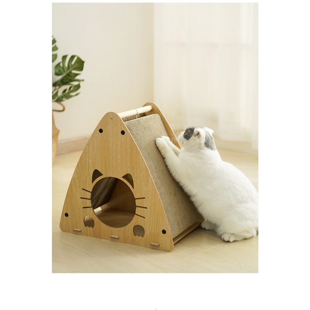 Petananda Large-capacity Cat Scratcher Bed Toy. — in use