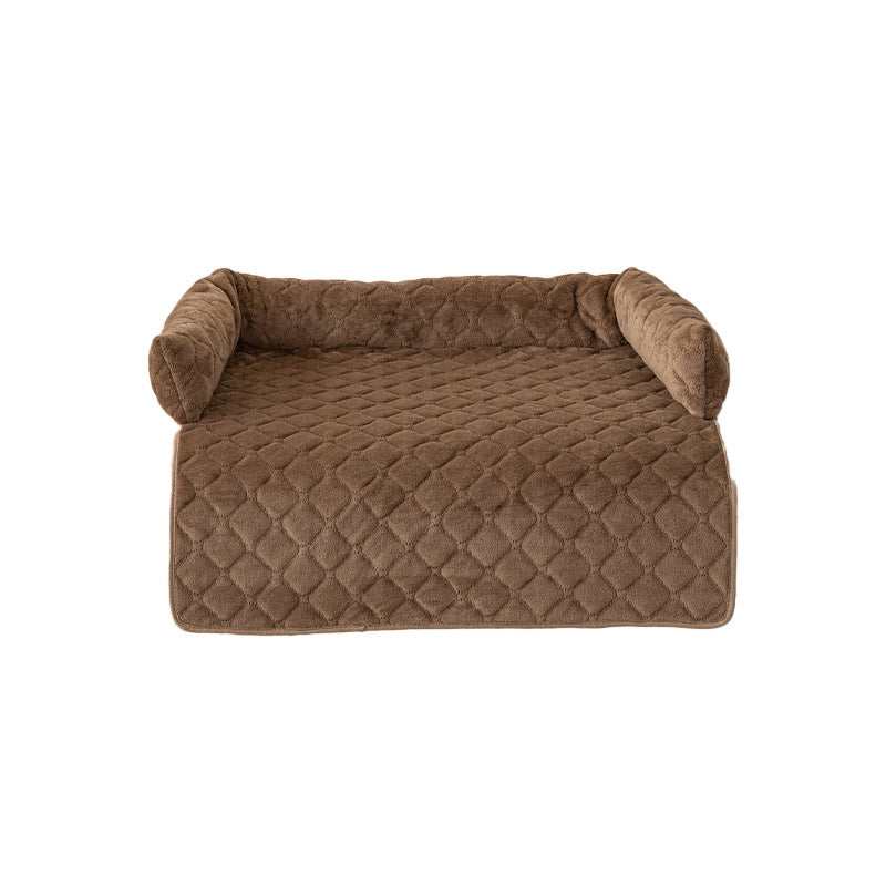Suede sofa cushion pet bed color option