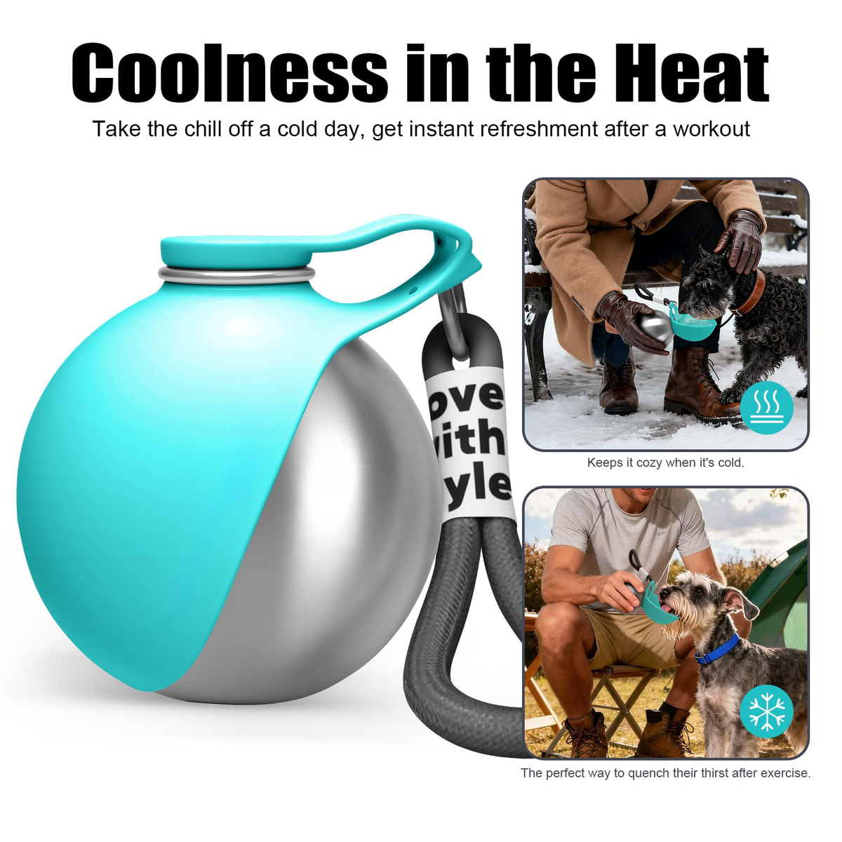 No-Spill Travel Dog Water Bottle
