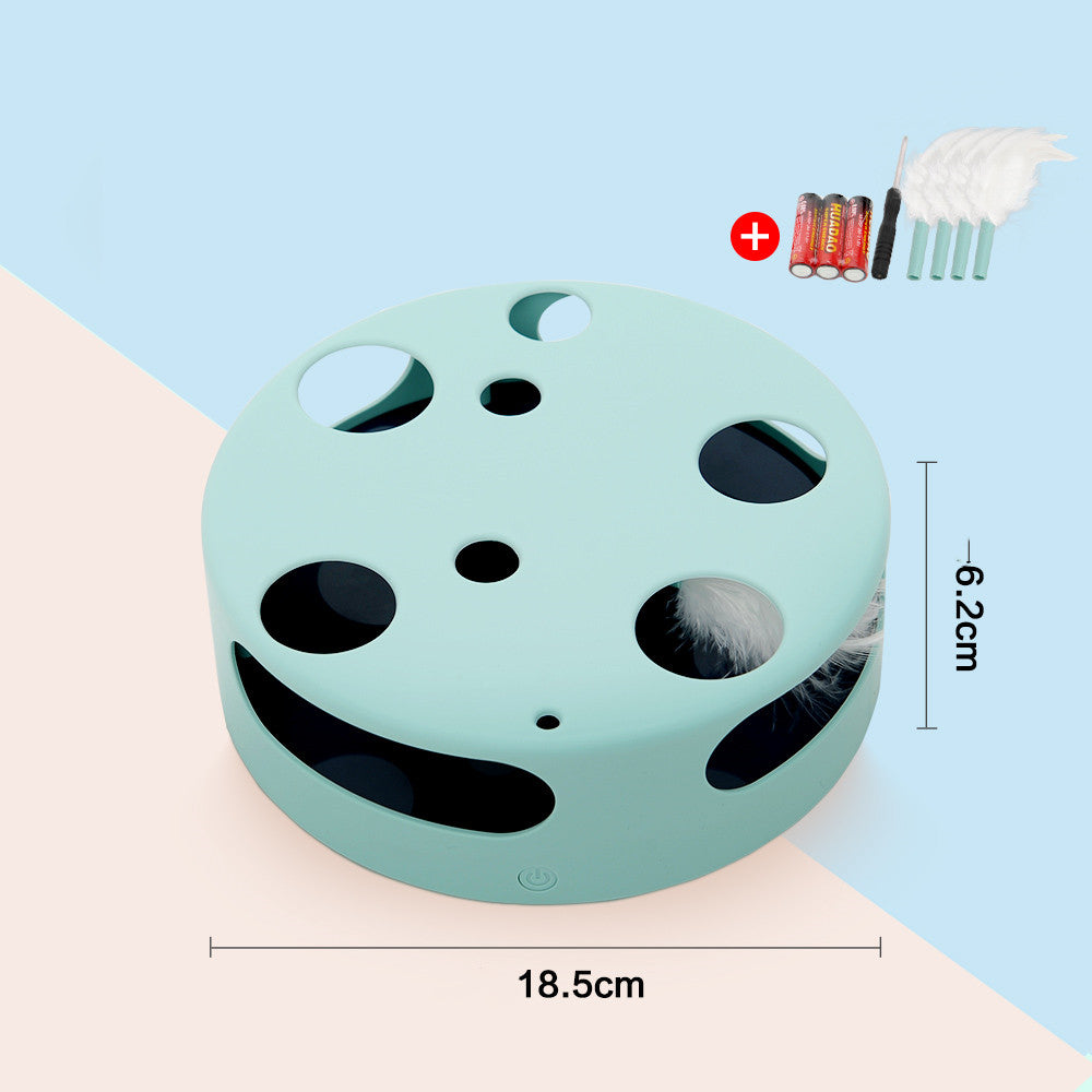 Electric Feather Turntable Cat Toy