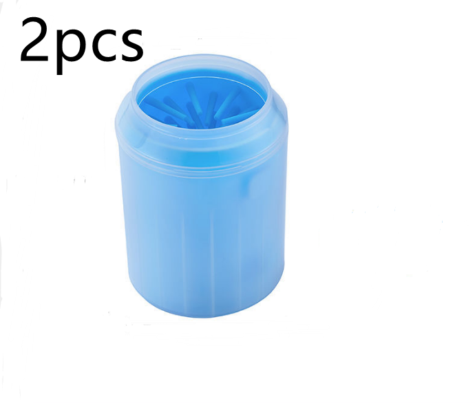 Petananda PawSpa muddy paw cleaner cup — 2-pack, blue (as shipped)
