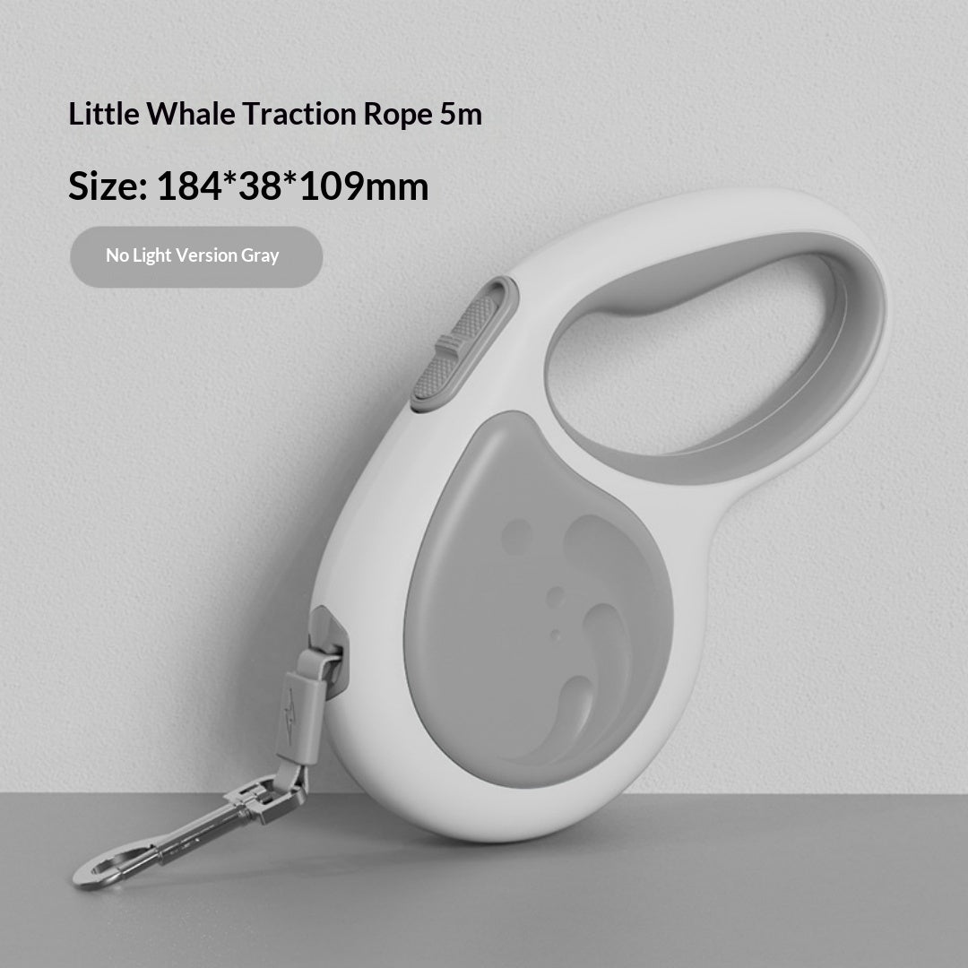 5m Retractable Pet Leash With Flashlight in Gray (Unlit)
