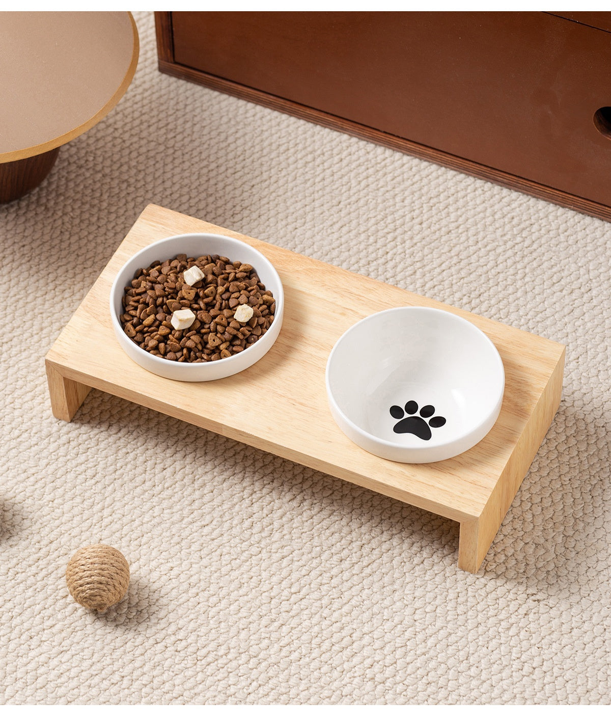 Petananda Black Ceramic Anti-Spill Pet Bowl