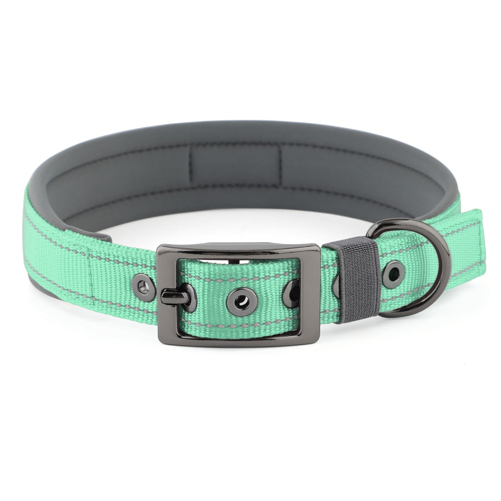 Reflective Dog Collar For Medium Dogs in Green