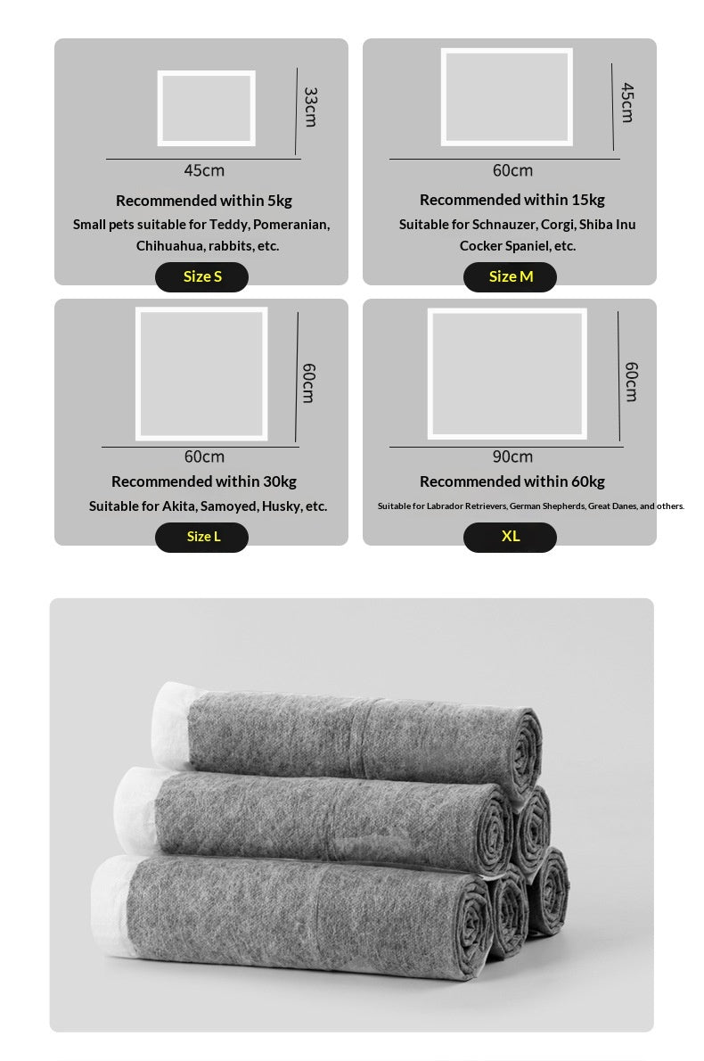 Petananda Bamboo Charcoal Absorbent Nursing Pads For Puppies & Kittens