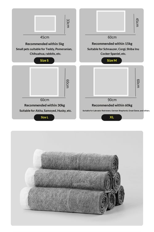 Petananda Bamboo Charcoal Absorbent Nursing Pads For Puppies & Kittens