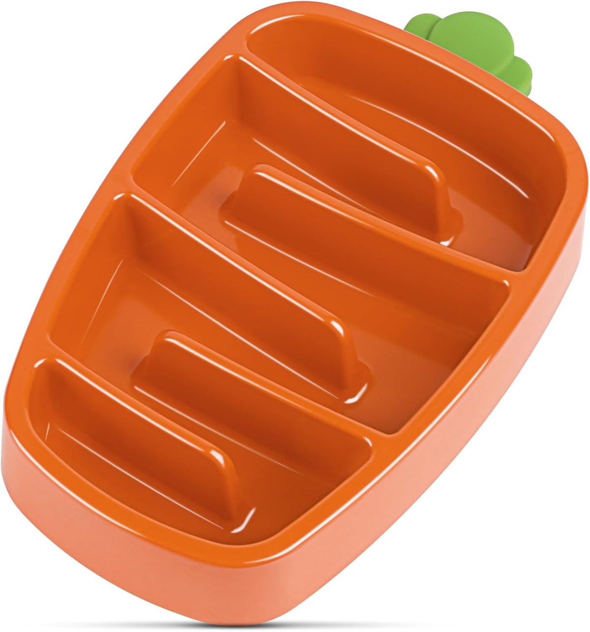 Petananda Slow Feeder Dog Bowl, Dog Food Bowl For Small & Medium-Sized Dogs, Carrot Design — in use