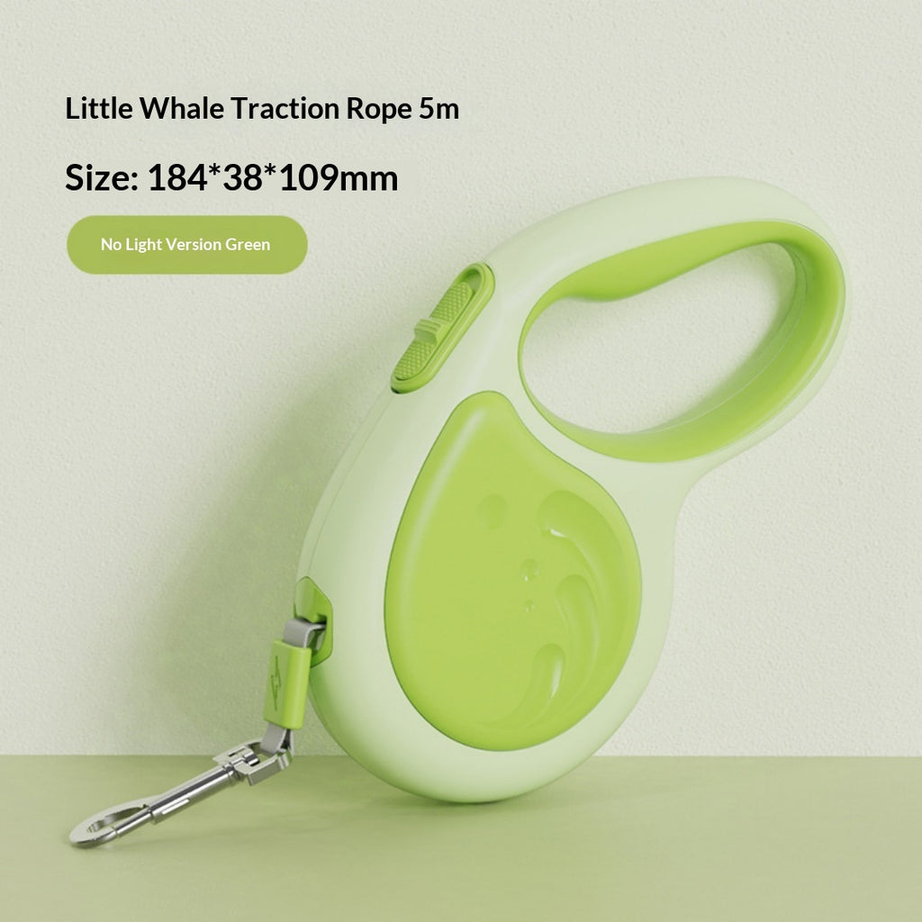 5m Retractable Pet Leash With Flashlight in Green (Unlit)