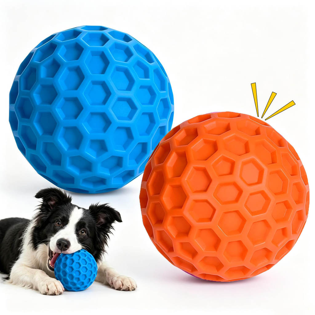 Petananda Squeaky Dog Balls Toy 2 Pack