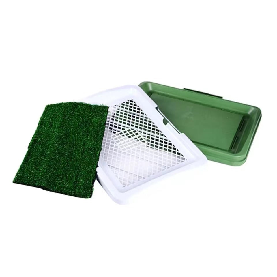 Indoor Dog Potty Tray with Grass Pad