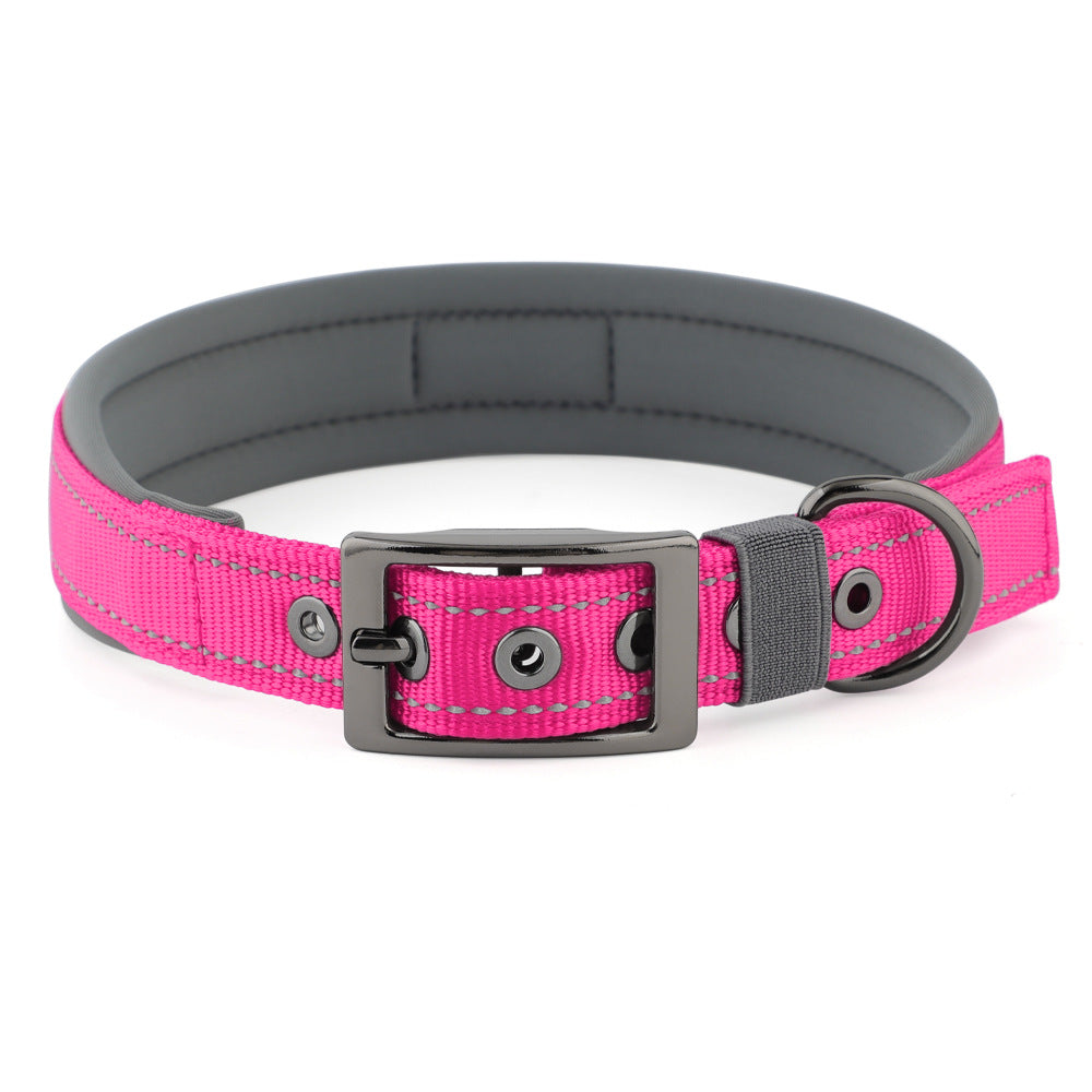 Reflective Dog Collar For Medium Dogs in Red