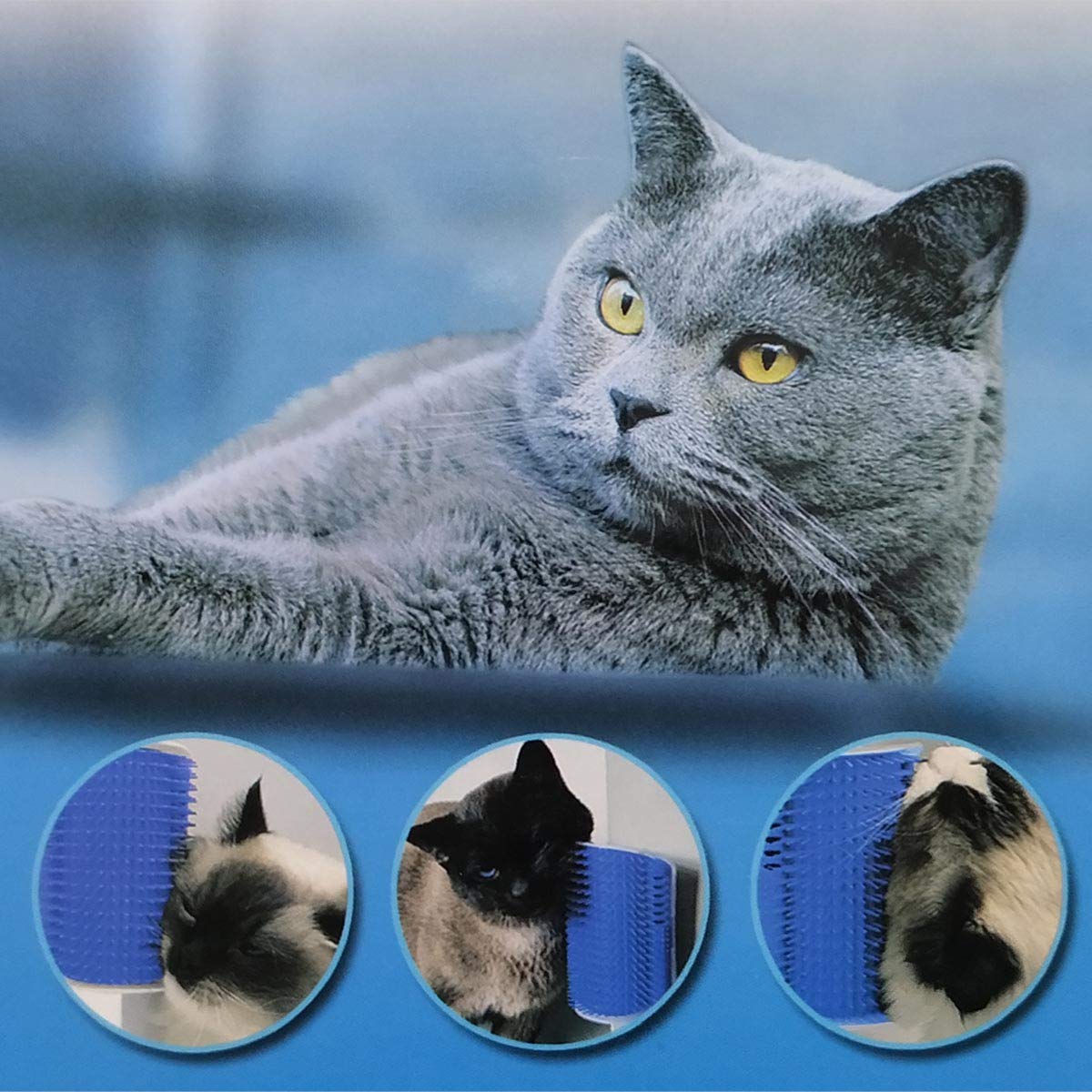 Cat Self-Groomer Wall Corner Brush