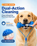 Petananda Dual-Action Canine Dental Prop, Bite And Brush Dental Toy For Dogs, Teeth Cleaning Fresh Dog Tartar And Plaque Remover, Woof Tooth Hard Off, Brushing Toothbrush Tools Care Chew Toys 1PC — in use