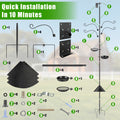Petananda 1Pc 94Inch Squirrel Proof Bird Feeder Pole Heavy-Duty Bird H