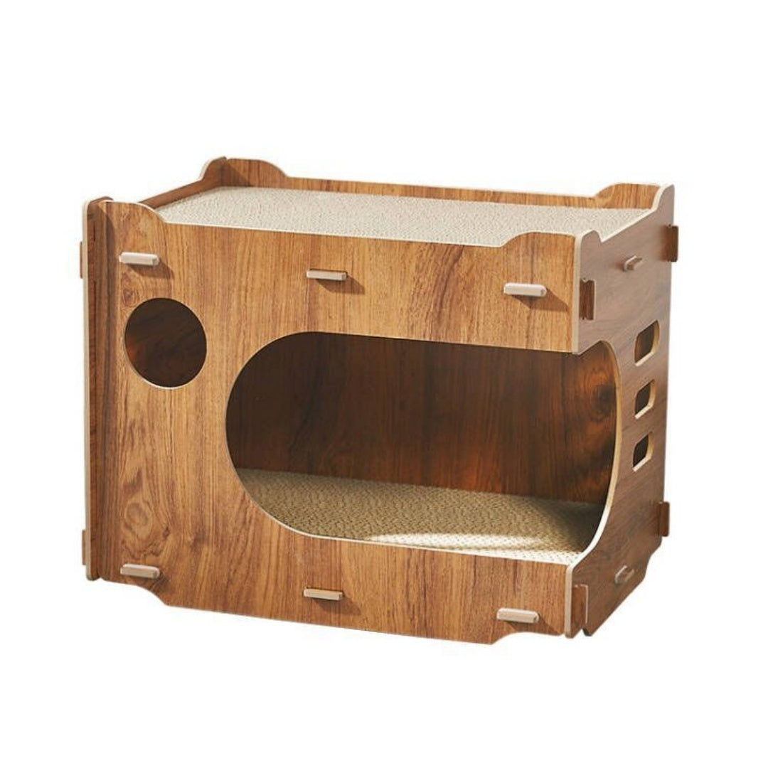 Petananda Large-capacity Cat Scratcher Bed Toy. — in use