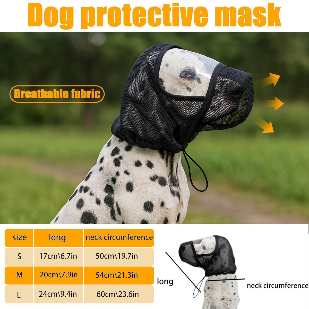 Breathable Dog Muzzle Mask — S
