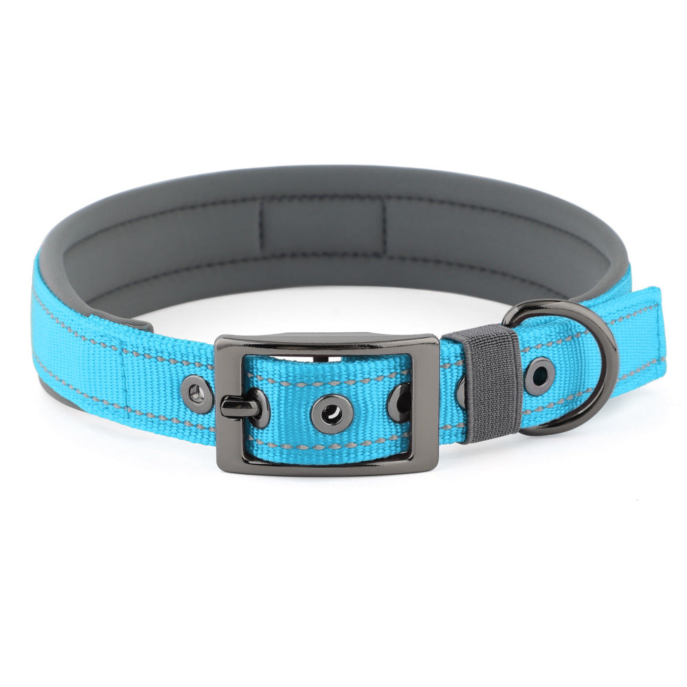 Reflective Dog Collar For Medium Dogs in Blue
