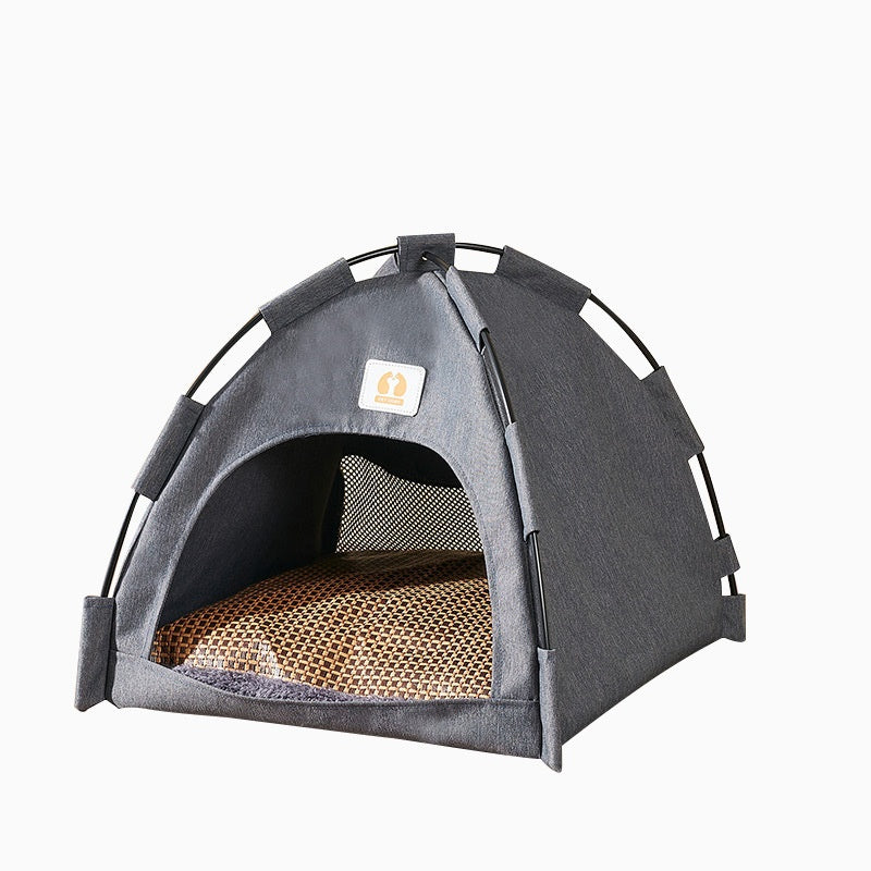Petananda Foldable Outdoor Pet Tent Cat Bed. — in use