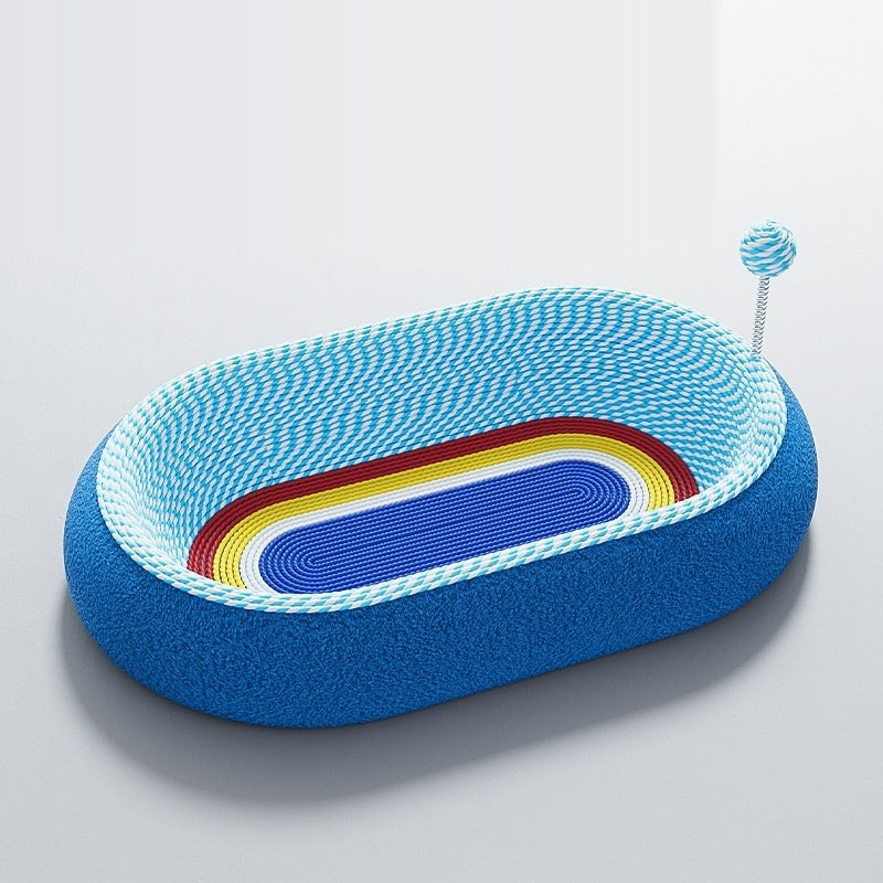 Petananda Sisal Rope Cat Scratcher Bed - Blue
