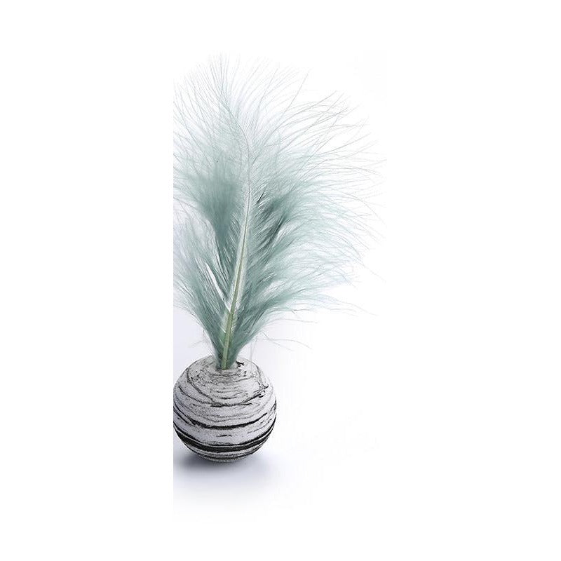 Petananda PounceBall feathered cat toy — Black