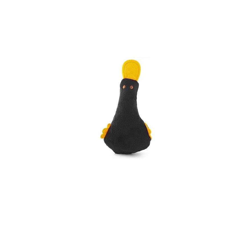 Petananda SqueakPal plush squeaky dog toy — Black